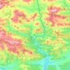Topografische kaart La Pola de Gordón, hoogte, reliëf