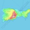 Topografische kaart Capri, hoogte, reliëf