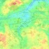 Topografische kaart Maurine, hoogte, reliëf