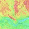 Topografische kaart Les Collines-de-l'Outaouais, hoogte, reliëf