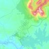 Topografische kaart Orellana la Vieja, hoogte, reliëf