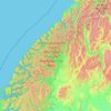 Topografische kaart Fiordland Community, hoogte, reliëf