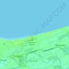 Topografische kaart Lingayen Beach, hoogte, reliëf