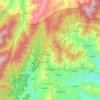 Topografische kaart Banaue, hoogte, reliëf