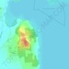 Topografische kaart Kjugekulls naturreservat, hoogte, reliëf