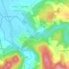Topografische kaart A Pobra de San Xiao, hoogte, reliëf