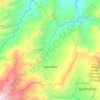 Topografische kaart Lourdes, hoogte, reliëf