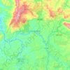 Topografische kaart Congonhas, hoogte, reliëf