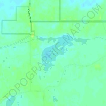 Topografische kaart Monson Lake, hoogte, reliëf