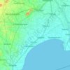 Topografische kaart Bapatla, hoogte, reliëf