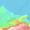 Topografische kaart Ain El Turk, hoogte, reliëf