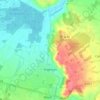 Topografische kaart Argences, hoogte, reliëf
