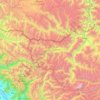 Topografische kaart Kargil, hoogte, reliëf