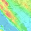 Topografische kaart Općina Sveti Filip i Jakov, hoogte, reliëf