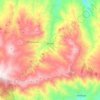 Topografische kaart Bacares, hoogte, reliëf