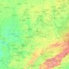 Topografische kaart Kentucky, hoogte, reliëf