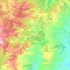 Topografische kaart Chodos, hoogte, reliëf