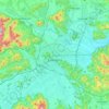 Topografische kaart Ljubljana, hoogte, reliëf