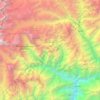 Topografische kaart Western Sikkim Subsection, hoogte, reliëf
