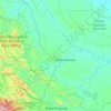 Topografische kaart Kuantan Singingi, hoogte, reliëf