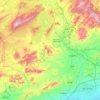 Topografische kaart El Vinalopó Medio, hoogte, reliëf