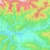 Topografische kaart Brezno, hoogte, reliëf