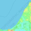 Topografische kaart Jammerbocht, hoogte, reliëf