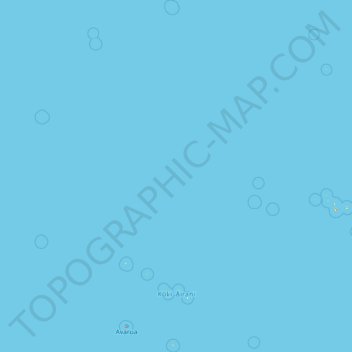 Topografische kaart Cookeilanden, hoogte, reliëf