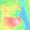 Topografische kaart Suez, hoogte, reliëf
