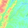 Topografische kaart Biquinhas, hoogte, reliëf