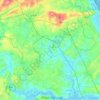 Topografische kaart Le Merderet, hoogte, reliëf
