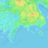 Topografische kaart Eira, hoogte, reliëf