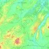 Topografische kaart Petra, hoogte, reliëf