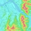 Topografische kaart Hanam-si, hoogte, reliëf