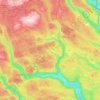 Topografische kaart Nordre Land, hoogte, reliëf