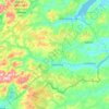 Topografische kaart Finn, hoogte, reliëf