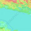 Topografische kaart Huron Shores, hoogte, reliëf