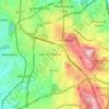 Topografische kaart Mafamude e Vilar do Paraíso, hoogte, reliëf