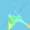 Topografische kaart Formentera, hoogte, reliëf