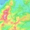 Topografische kaart Pastoriza, hoogte, reliëf