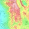 Topografische kaart Sequoia National Forest, hoogte, reliëf