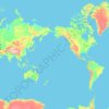 Topografische kaart Aleuten, hoogte, reliëf