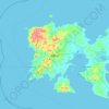 Topografische kaart Λήμνος, hoogte, reliëf
