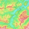Topografische kaart Unken, hoogte, reliëf