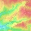 Topografische kaart Brognon, hoogte, reliëf