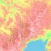 Topografische kaart Омсукчанский городской округ, hoogte, reliëf