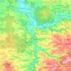 Topografische kaart Colditz, hoogte, reliëf