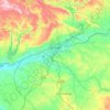 Topografische kaart Cordoue, hoogte, reliëf