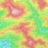 Topografische kaart Juvinas, hoogte, reliëf