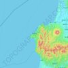 Topografische kaart Fukaura, hoogte, reliëf